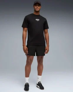 PUMA -SHORT NERO ESSENTIAL TAPE WOVEN 5"   DA UOMO,  691697-01
