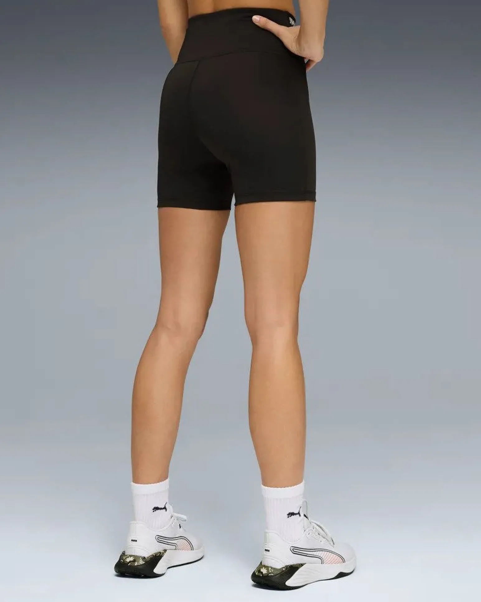 PUMA -SHORT NERO STRONG CROSS FRONT TIGHT HW 5" DA DONNA, 528497-01