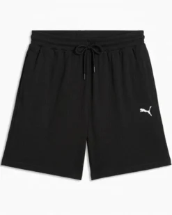 PUMA -SHORT NERO WARDROBE ESSESSENTIAL  WAFFLE RELAXED , 634367-01