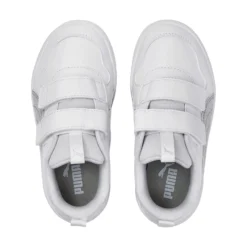 PUMA - Sneaker da bambina bianca con logo argento glitter, numerata 28/35 - MULTIFLEX GLITZ FS V PS