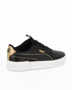 PUMA - Sneaker da bambina nera con dettagli oro, numerata 28/35 - CARINA 2.0 POP UP METALLICS PS