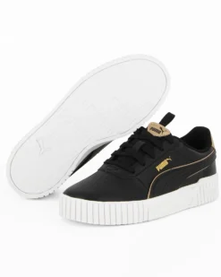 PUMA - Sneaker da bambina nera con dettagli oro, numerata 28/35 - CARINA 2.0 POP UP METALLICS PS