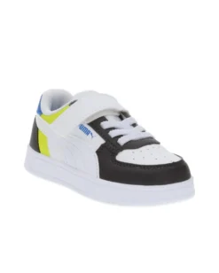 PUMA - Sneaker da bambino bianca e nera con dettagli colorati e strappo, numerata 20/27 - CAVEN 2.0 BLOCK AC INF