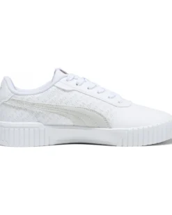 PUMA - Sneaker da donna bianca con stampa logo oro - CARINA 2.0 LOGOBSESSION