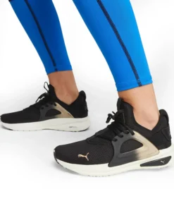 PUMA - Sneaker da donna slip on nera in mesh traspirante con soletta in memory foam - SOFTRIDE ENZO EVO MOLTEN WN