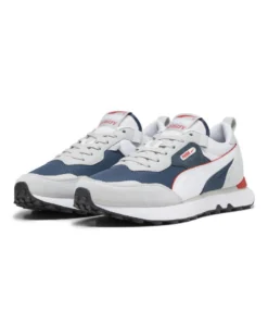 PUMA - Sneaker da uomo grigia e blu con dettagli bianchi - RIDER FV