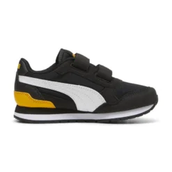 PUMA - SNEAKER JUNIOR ST RUNNER V4 MESH V PS NERA, BIANCA E GIALLA, NUMERATA 28/35 - 399877-03