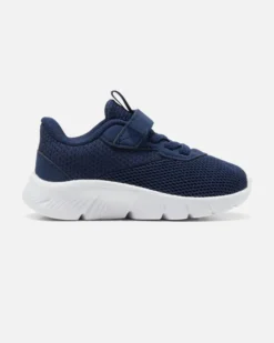 PUMA - SNEAKER KIDS FLEXFOCUS MODERN AC+ TD BLU CON DETTAGLI GIALLI, NUMERATA 20/27,  311523-37