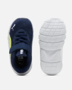 PUMA - SNEAKER KIDS FLEXFOCUS MODERN AC+ TD BLU CON DETTAGLI GIALLI, NUMERATA 20/27,  311523-37