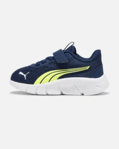 PUMA - SNEAKER KIDS FLEXFOCUS MODERN AC+ TD BLU CON DETTAGLI GIALLI, NUMERATA 20/27,  311523-37