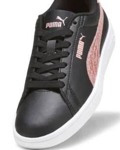 PUMA - Sneaker nera con logo rosa glitter, numerata 36/39 - SMASH 3.0 L STAR GLO JR