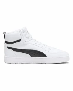 PUMA - Sneakers alta da uomo bianca e nera con logo oro - SHUFFLE MID
