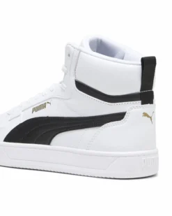PUMA - Sneakers alta da uomo bianca e nera con logo oro - SHUFFLE MID