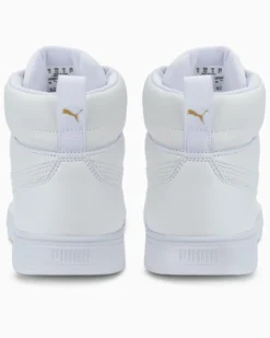 PUMA - Sneakers alta da uomo bianca con dettagli oro e soletta in memory foam - CAVEN MID