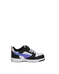 PUMA - Sneakers bambina REBOUND V6 LO BOUNCY SKY  con logo irridiscente numerata 20/27   399651-01
