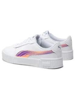 PUMA - Sneakers bianca con logo metallizzato, numerata 36/39 - JADA HOLO JR