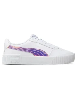 PUMA - Sneakers bianca con logo metallizzato, numerata 36/39 - JADA HOLO JR