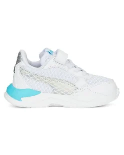 PUMA - Sneakers bianca e azzurra con logo metallizzato e strappo, numerata 20/27 - X RAY SPEED LITE MERMAID AC INF