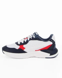PUMA - Sneakers bianca e blu con dettagli rossi e soletta in memory foam, numerata 36/39 - X RAY SPEED LITE JR