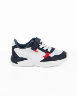 PUMA - Sneakers bianca e blu con dettagli rossi e soletta in memory foam, numerata 28/35 - X RAY SPEED LITE AC PS