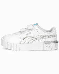 PUMA - Sneakers da bambina bianca e argento con dettagli metallizzati, numerata 20/27 - CARINA 2.0 MERMAID V INF