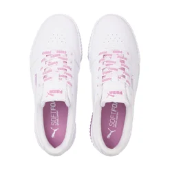 PUMA - Sneakers da donna bianca e rosa con suola in memory foam - CARINA LOGOMANIA