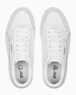 PUMA - Sneakers da donna in VERA PELLE bianca con dettagli oro - CARINA STREET