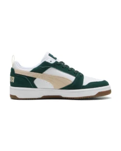 PUMA - SNEAKERS DA UOMO BIANCA, VERDE E BEIGE REBOUND V6 LOW SD, 402262-05
