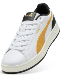PUMA - SNEAKERS DA UOMO COURT CLASSICO BIANCA-GIALLA E NERA, 400284-10