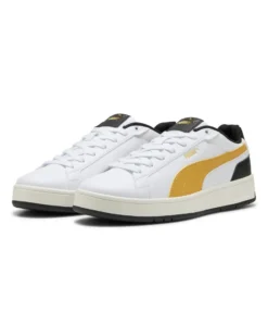 PUMA - SNEAKERS DA UOMO COURT CLASSICO BIANCA-GIALLA E NERA, 400284-10