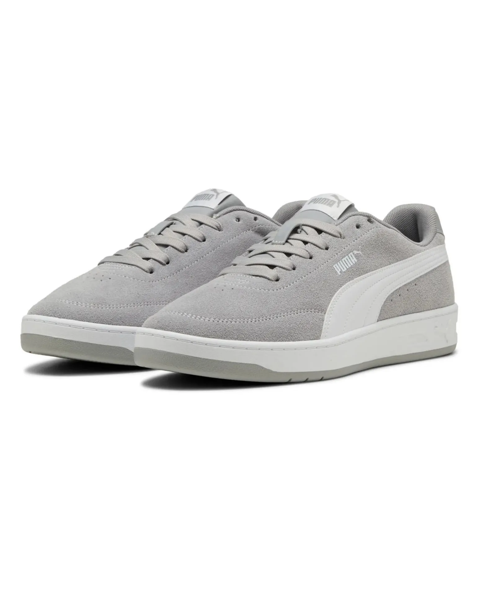 PUMA - SNEAKERS DA UOMO GRIGIA E BIANCA COURT CLASSIC CLEAN SD, 402680-02