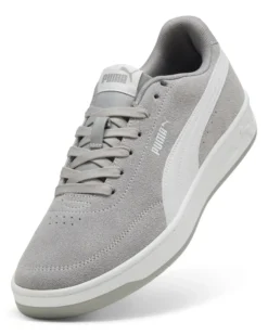 PUMA - SNEAKERS DA UOMO GRIGIA E BIANCA COURT CLASSIC CLEAN SD, 402680-02