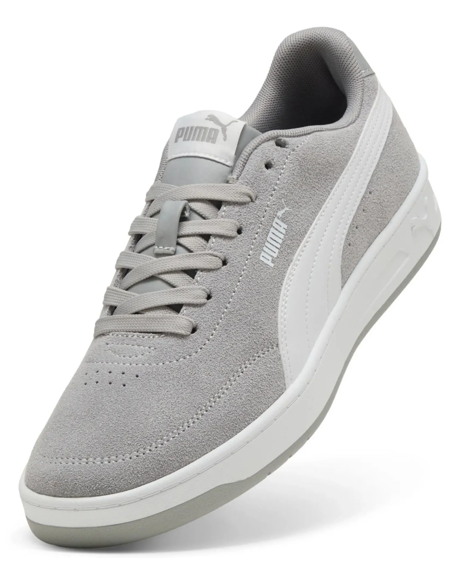 PUMA - SNEAKERS DA UOMO GRIGIA E BIANCA COURT CLASSIC CLEAN SD, 402680-02