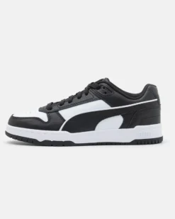 PUMA - Sneakers da uomo in VERA PELLE nera e bianca con dettali oro - RBD GAME LOW