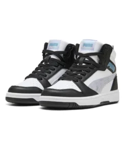 PUMA - SNEAKERS JUNIOR BIANCA, NERA E GRIGIA REBOUND V6 MID SPACE BELLE GS,  DAL 36 AL 39, 402768-02