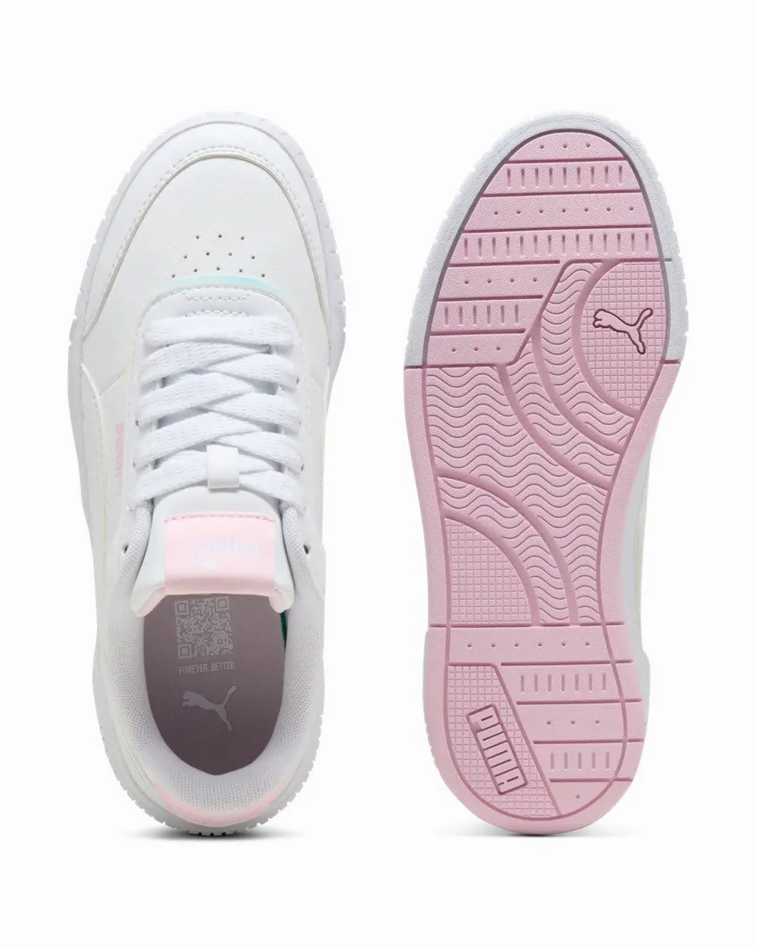 PUMA - SNEAKERS JUNIOR CARINA MIA HOLO 2.0 GS BIANCA CON DETTAGLI ROSA DAL 36 AL 39, 405627-01