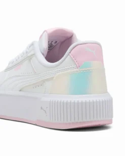 PUMA - SNEAKERS JUNIOR CARINA MIA HOLO 2.0 GS BIANCA CON DETTAGLI ROSA  DAL 36 AL 39, 405627-01