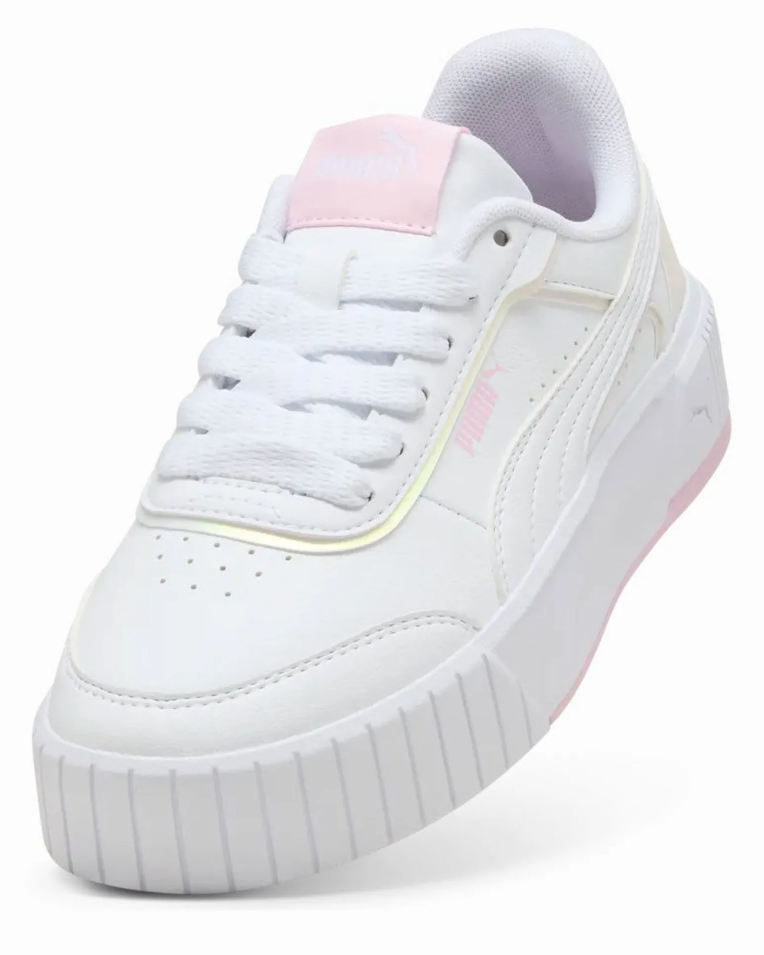 PUMA - SNEAKERS JUNIOR CARINA MIA HOLO 2.0 GS BIANCA CON DETTAGLI ROSA DAL 36 AL 39, 405627-01