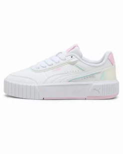 PUMA - SNEAKERS JUNIOR CARINA MIA HOLO 2.0 GS BIANCA CON DETTAGLI ROSA DAL 36 AL 39, 405627-01