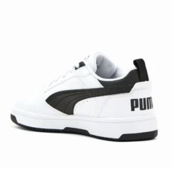 PUMA - SNEAKERS JUNIOR REBOUND V6 LO GS BIANCHE CON DETTAGLI NERI DAL 36 AL 39, 393833-02