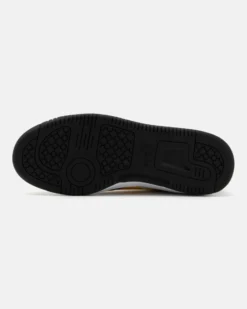 PUMA - SNEAKERS JUNIOR REBOUND V6 LO GS BIANCHE CON DETTAGLI GIALLI E NERI DAL 36 AL 39, 393833-23