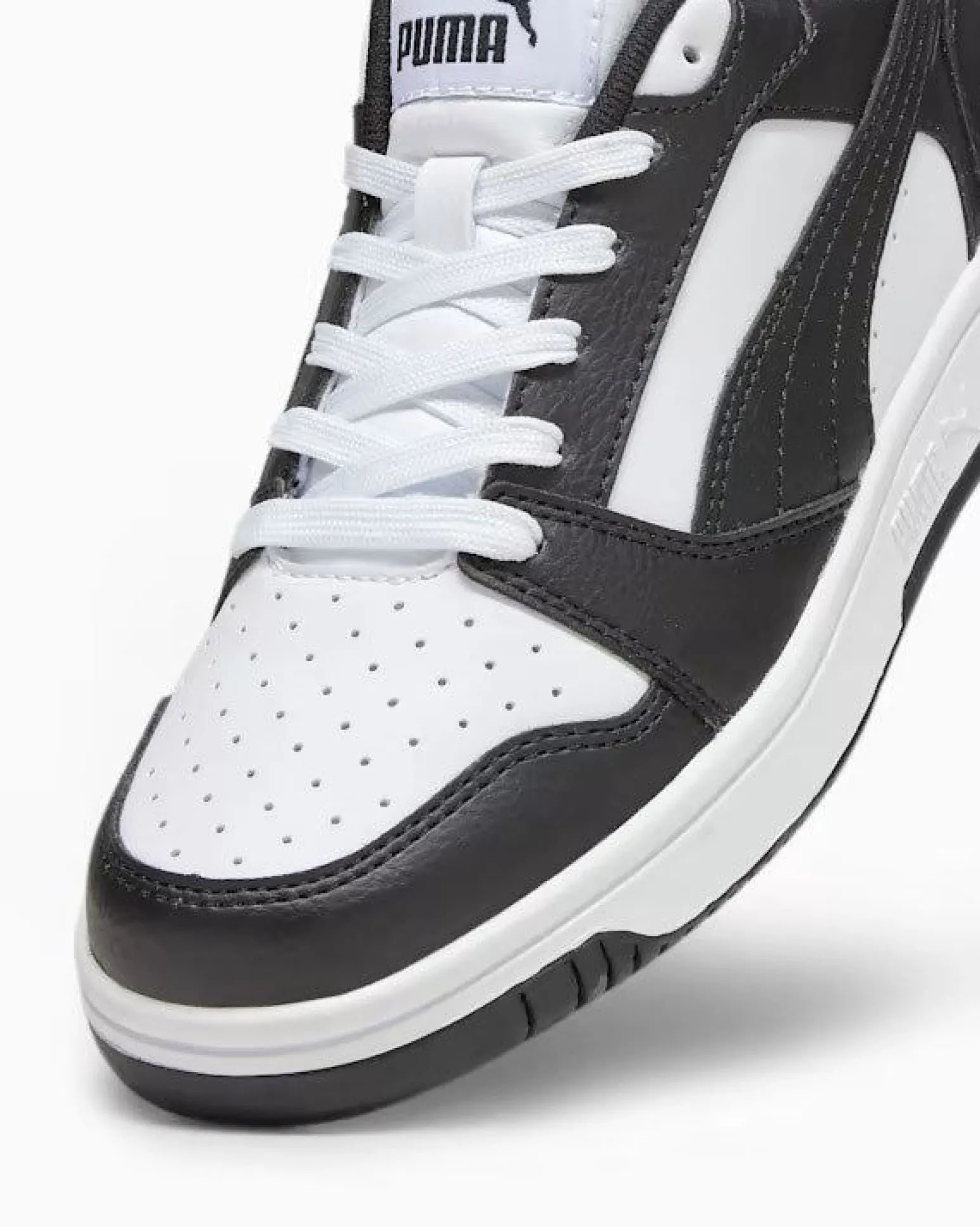 PUMA - SNEAKERS JUNIORREBOUND V6 LO GS BIANCHE CON DETTAGLI NERI DAL 36 AL 39, 393833-01