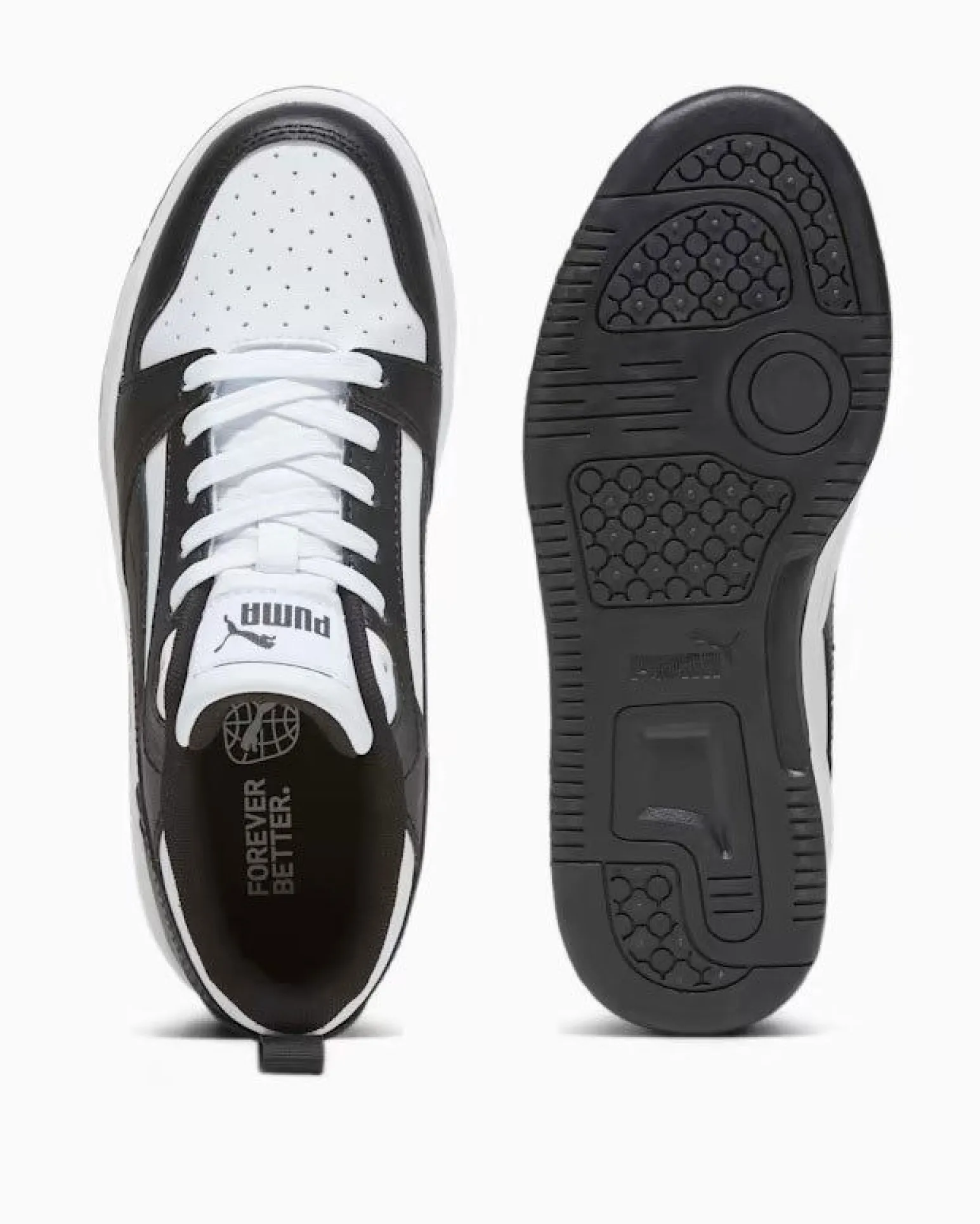 PUMA - SNEAKERS JUNIORREBOUND V6 LO GS BIANCHE CON DETTAGLI NERI DAL 36 AL 39, 393833-01