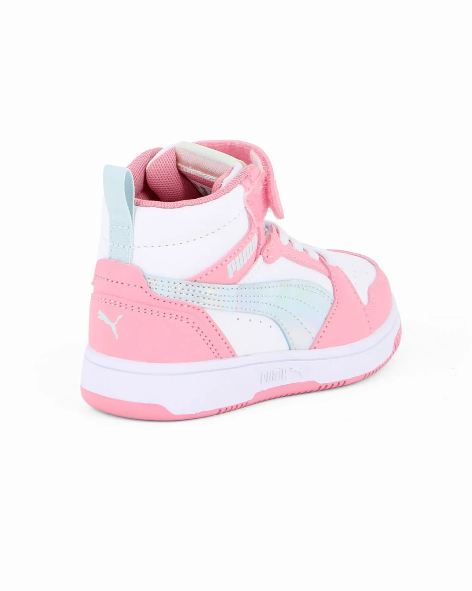 PUMA - SNEAKERS JUNIOR ROSA E BIANCA REBOUND V6 MID SPACE BELLE DAL 28 AL 35, 402770-02