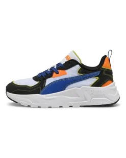 PUMA - SNEAKERS JUNIOR TRINITY LITE STARBLITZ GS BIANCA, NERA, BLU, ARANCIO, NUMERATA 36/39 - 400662-02