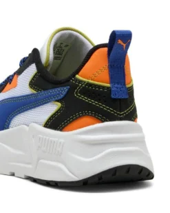 PUMA - SNEAKERS JUNIOR TRINITY LITE STARBLITZ GS BIANCA, NERA, BLU, ARANCIO, NUMERATA 36/39 - 400662-02