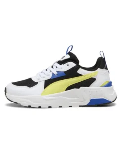PUMA - SNEAKERS JUNIOR TRINITY LITE GS, NERA BIANCA E GIALLA, NUMERATA 36/39 - 391443-14