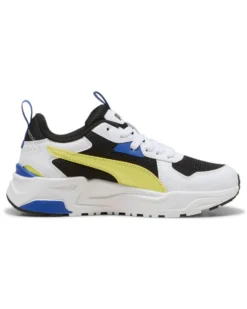 PUMA - SNEAKERS JUNIOR TRINITY LITE GS, NERA BIANCA E GIALLA, NUMERATA 36/39 - 391443-14