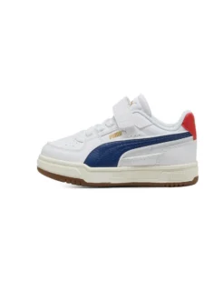PUMA - SNEAKERS KIDS CAVEN III RETRO AC+TD BIANCA CON DETTAGLI BLU E ROSSI  DAL 20 AL 27, 406898-01