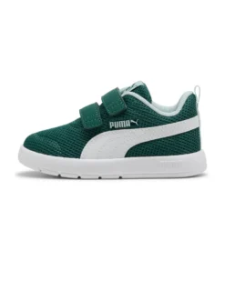 PUMA - SNEAKERS KIDS COURTFLEX V3 MESH TD BIANCA E VERDE DAL 20 AL 23, 398086-18